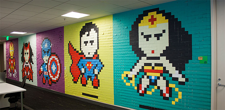 Supacool! Melukis Dinding Kantor Pakai 8024 Post It