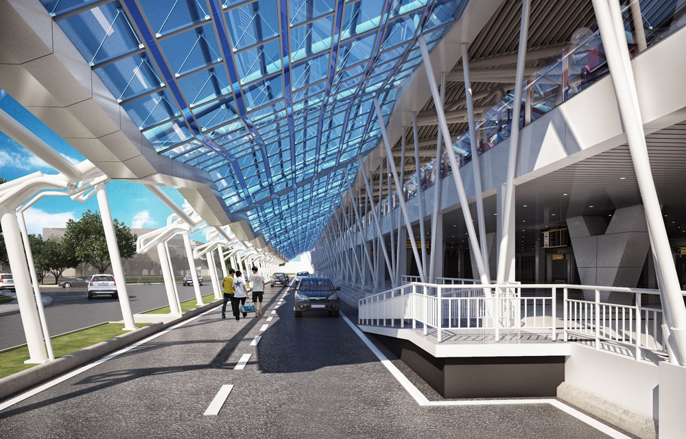 Sunda Kontemporer di Terminal Internasional Bandara Husein Sastranegara